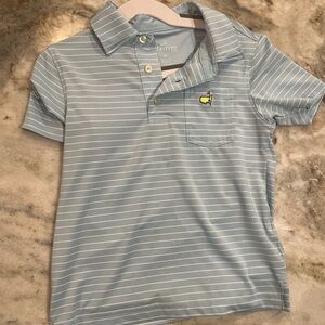 3T Masters Kids Polo in Light Blue with White Stripes